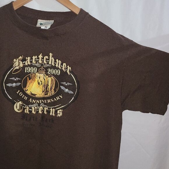 Green Brand Recycle Kartchner Caverns 10th Anniversary Brown T-shirt Size L - Picture 4 of 8